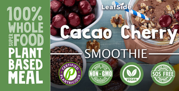 Cacao Cherry Smoothie LeafSide