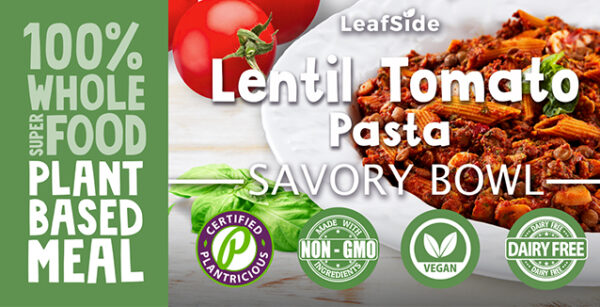 Lentil Tomato Pasta LeafSide