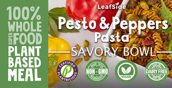 LeafSide Pesto & Peppers Pasta Savory Bowl