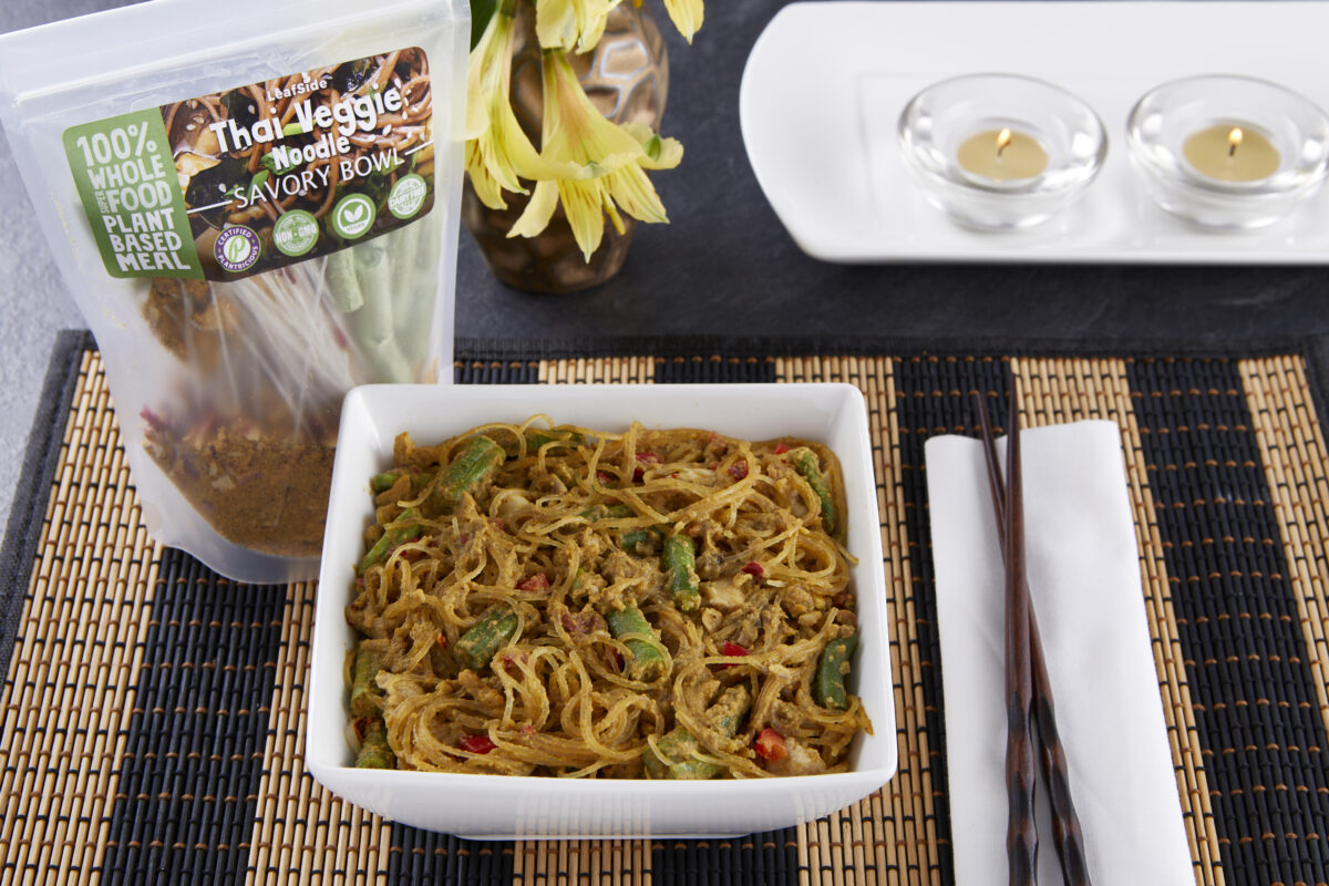 LeafSide - Thai Veggie Noodle Savory Bowl