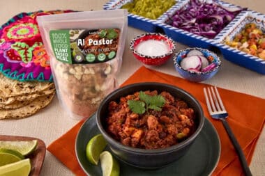 Al Pastor Meal Pack Next to Bowl